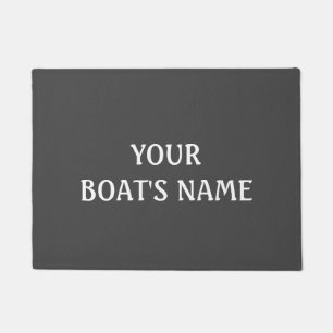 Felpudo Nombre del bote gris Dock Mat
