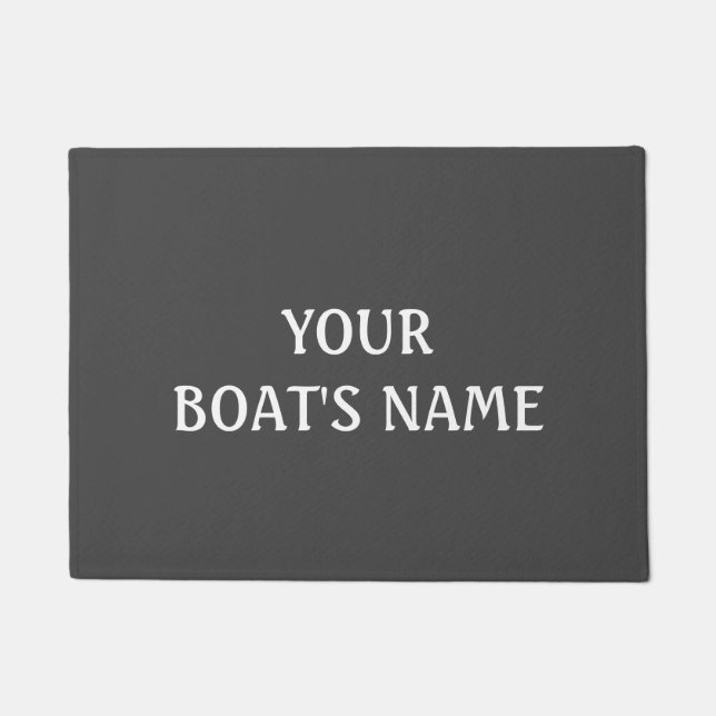 Felpudo Nombre del bote gris Dock Mat (Anverso)