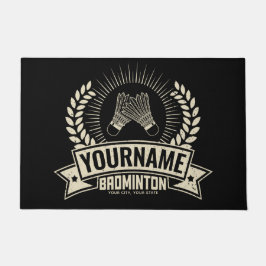 Felpudo Nombre del jugador de Badminton personalizado Racq