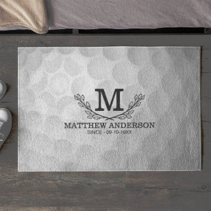 Felpudo Nombre del patrón de bola de golf personalizado Mo
