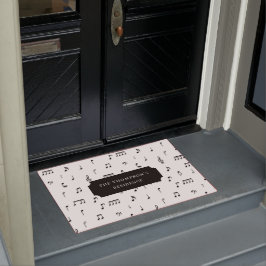 Felpudo Nombre del patrón de patrón de notas musicales en 