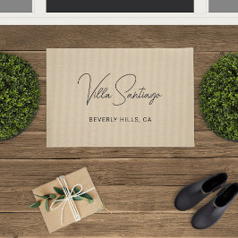 Felpudo Nombre moderno personalizado de residencia residen