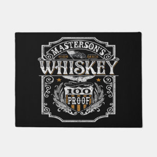 Felpudo NOMBRE personalizado Bar de cervecería Old West Wh