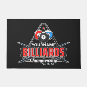 Felpudo NOMBRE Personalizado Billiards 8 Ball Pool Cue Rac