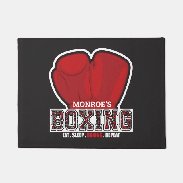 Felpudo NOMBRE Personalizado Boxer Boxer Glove Prighter (Anverso)