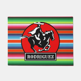 Felpudo NOMBRE Personalizado Carro Caballo Serape Español