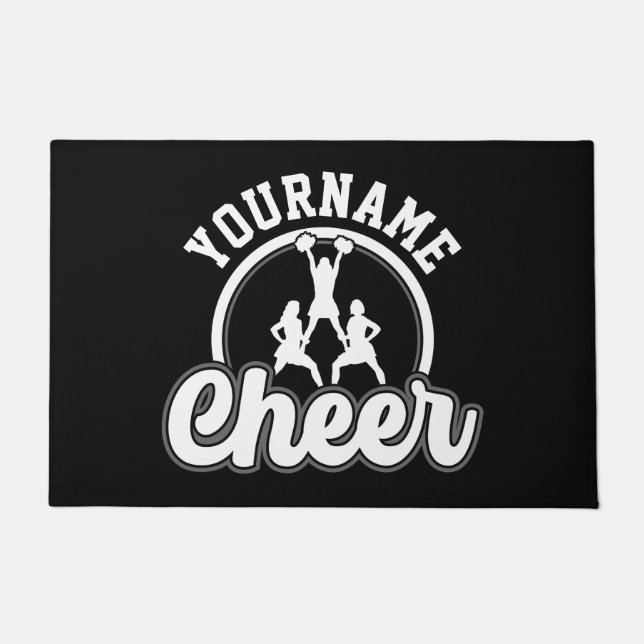 Felpudo NOMBRE Personalizado Cheer equipo Varsity CheerLea (Anverso)