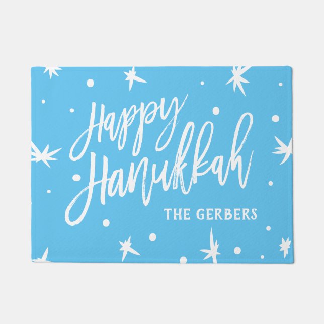 Felpudo Nombre personalizado de escritura moderna de Hanuk (Anverso)