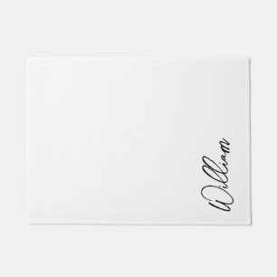 Felpudo Nombre personalizado de guión moderno