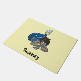 Felpudo Nombre personalizado de Lady mermaid