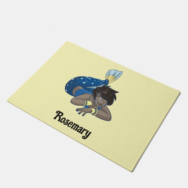 Felpudo Nombre personalizado de Lady mermaid (Angular)