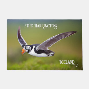 Felpudo Nombre personalizado de Puffin de Islandia