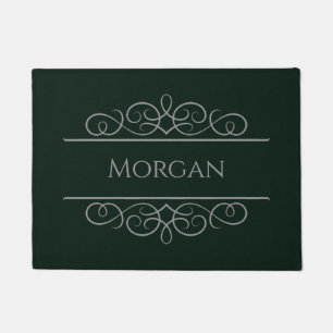 Felpudo Nombre Personalizado elegante verde Doormat   Edit