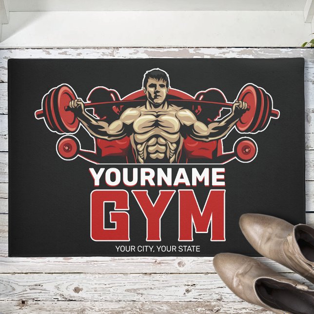 Felpudo NOMBRE Personalizado Fitness Home GYM Levantamient (Subido por el creador)