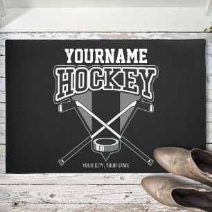 Felpudo NOMBRE personalizado Jugador de hockey Equipo de p