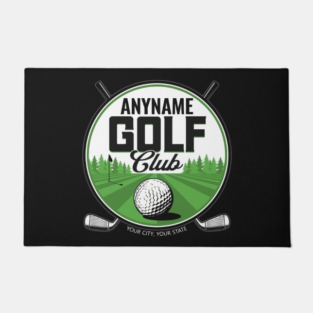 Felpudo NOMBRE Personalizado Jugador del Club de Golf Golf (Anverso)