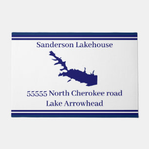 Felpudo Nombre Personalizado Lago Arrowhead Mapa de la Mar