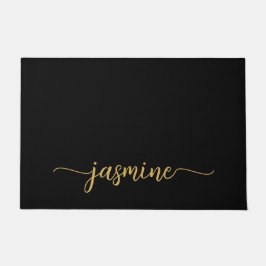 Felpudo Nombre Personalizado Monograma Simple Femenino Neg