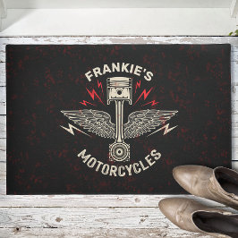 Felpudo NOMBRE Personalizado Motocicleta Piston Wings Bike