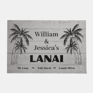 Felpudo Nombre personalizado Personalizado Lanai Tropical