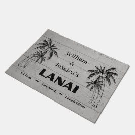 Felpudo Nombre personalizado Personalizado Lanai Tropical 