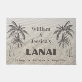 Felpudo Nombre personalizado Personalizado Lanai Tropical 