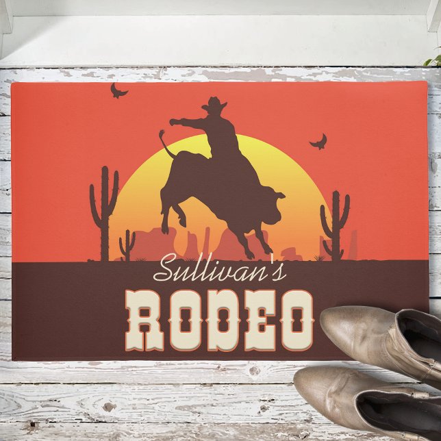 Felpudo NOMBRE Personalizado Rodeo de Cowboy Bull Rider Oc (Subido por el creador)