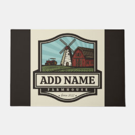 Felpudo NOMBRE Personalizado Rústico Farmhouse Old Windmil