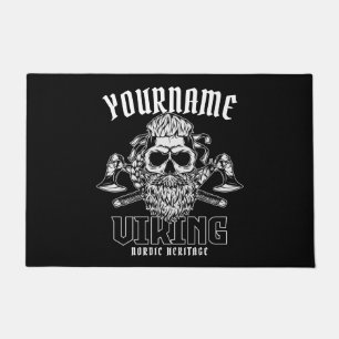 Felpudo NOMBRE Personalizado Viking Nórdico Warrior Herita