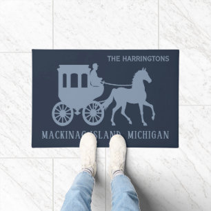 Felpudo Nombre personalizado y texto Mackinac Island