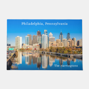 Felpudo Nombre y texto personalizados Filadelfia Pennsylva