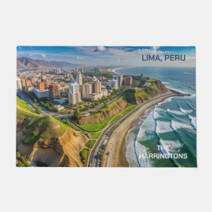 Felpudo Nombre y texto personalizados Lima, Perú