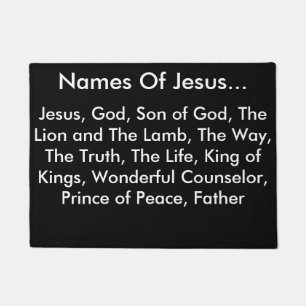 Felpudo Nombres del Doormat de Jesús