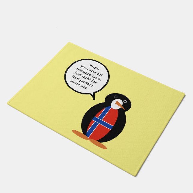 Felpudo Noruega Hablando Sra. Pingüino Personalizada (Angular)