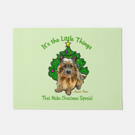 Felpudo Norwich Terrier Ama el Ornamento de Navidad