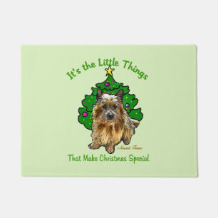Felpudo Norwich Terrier Ama el Ornamento de Navidad