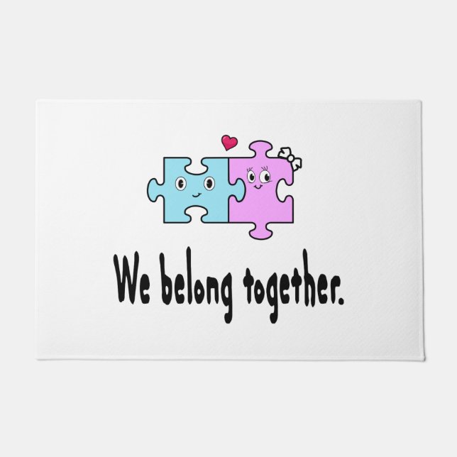 Felpudo Nos pertenecemos juntos (Anverso)