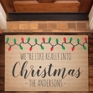 Felpudo Nosotros estamos como muy metidos en la Navidad Di