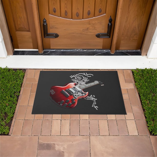 Felpudo Notas musicales de Vintage Jamming (Exterior)