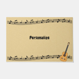 Felpudo Notas musicales en Sheet Music & Guitar Personaliz