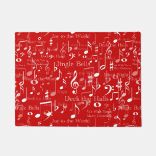 Felpudo Notas musicales y símbolos, Navidades Carols