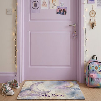 Felpudo Nube de lavanda acuarela celestial