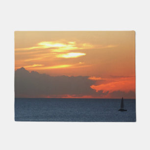 Felpudo Nubes de atardecer y navegación marítima