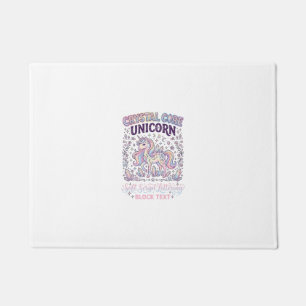 Felpudo Núcleo de Cristal de Unicornio Diseño de Vector Ad