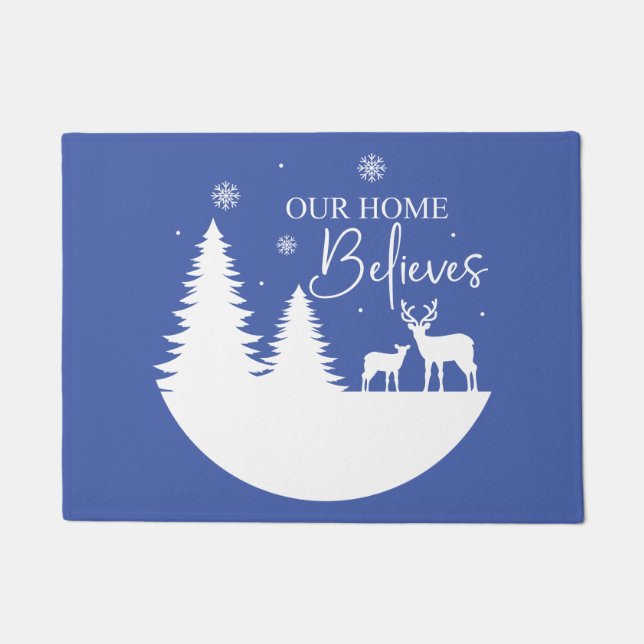 Felpudo Nuestra creencia en casa (Anverso)