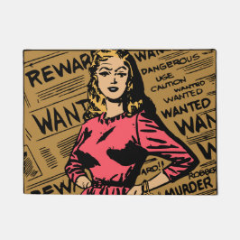 Felpudo Nueva idea Funny Retro WWed Periódico Brown