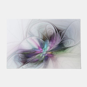 Felpudo Nueva vida, colorida abstracción de fantasía de ar