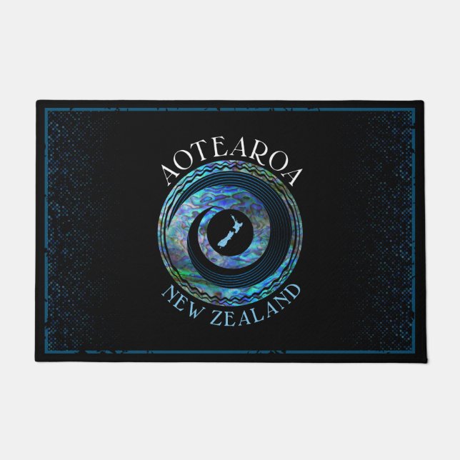 FELPUDO NUEVA ZELANDA KORU ANILLA PAUA DOORMAT (Anverso)