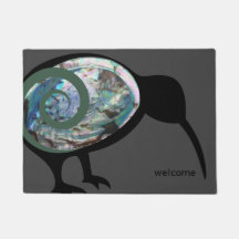 NUEVA ZELANDIA KIWI PAUA NEGRO FERN KORU GRAY PERS