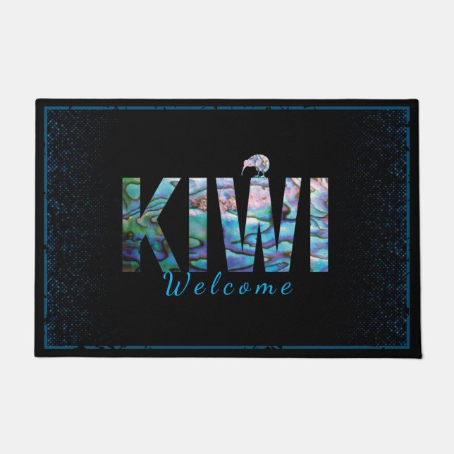 FELPUDO NUEVA ZELANDIA KIWI SIMPLE DOORMAT PAUA (Anverso)